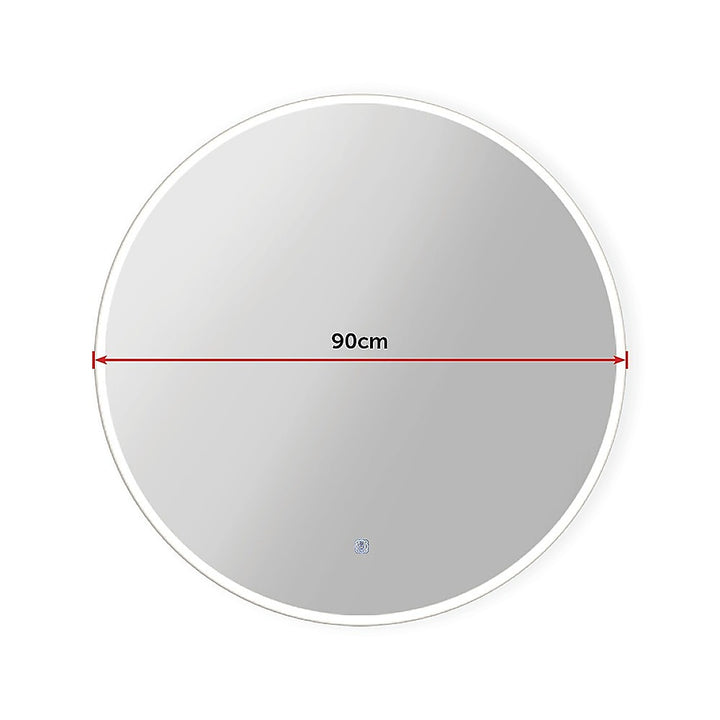 90cm LED Wall Mirror Bathroom Mirrors Light Decor Round