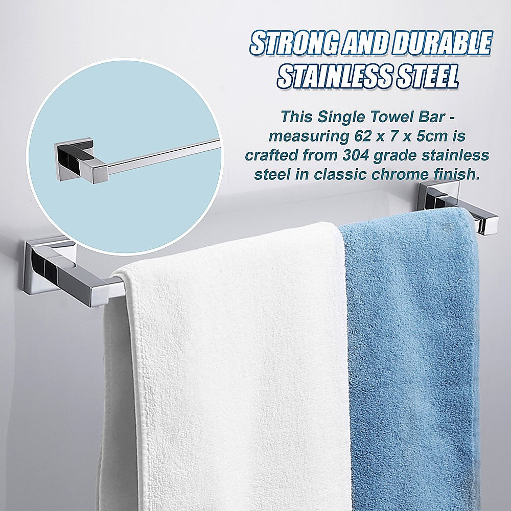 Classic Chrome Towel Bar Rail Bathroom