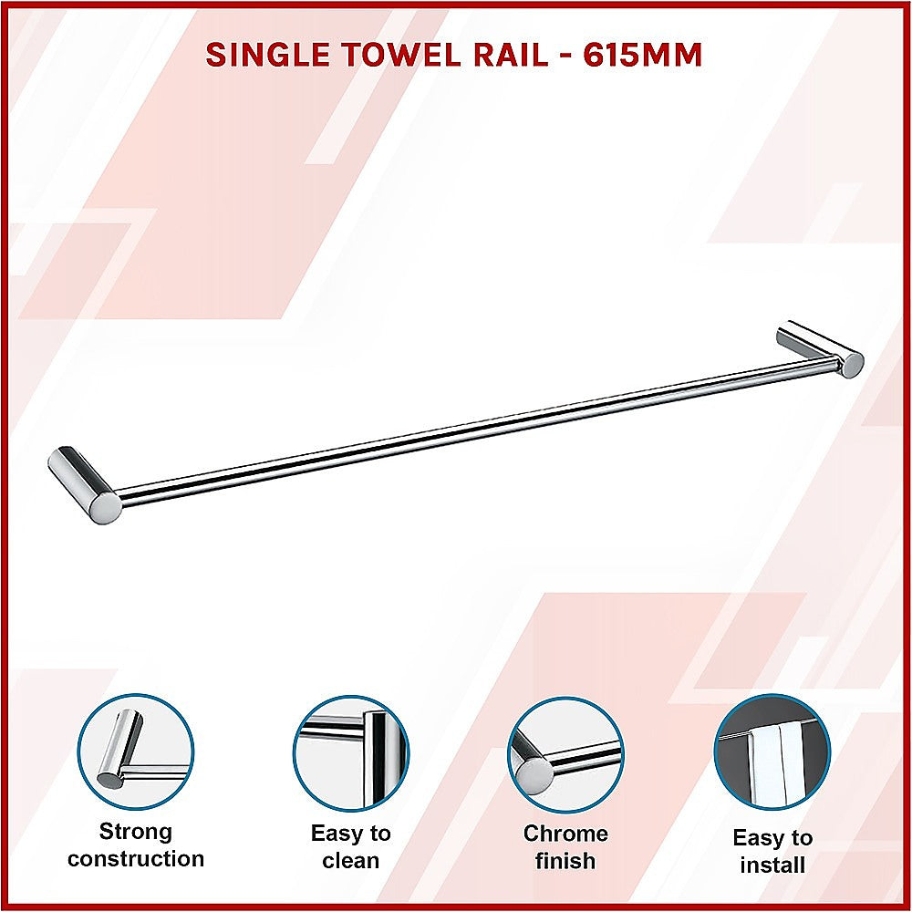 Single Towel Rail - 615mm