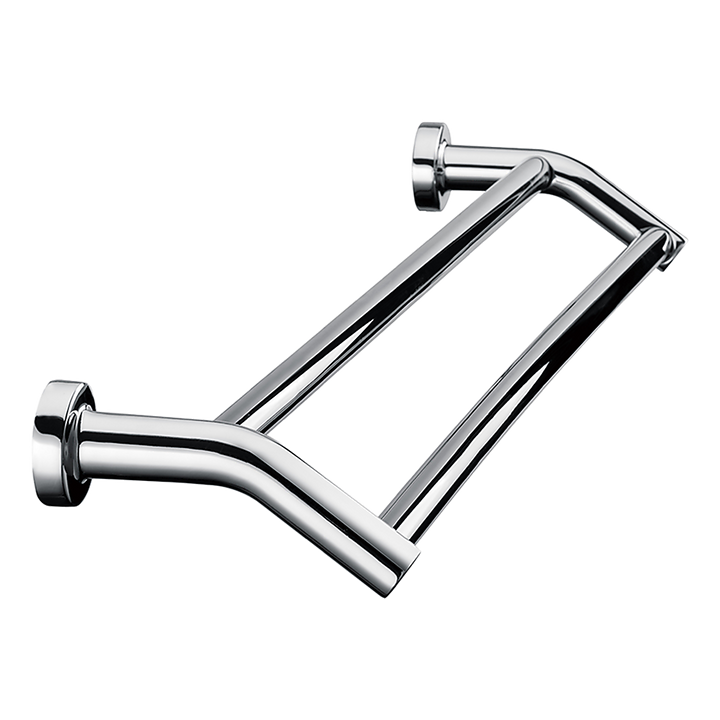 Double Classic Chrome Towel Bar Rail Bathroom