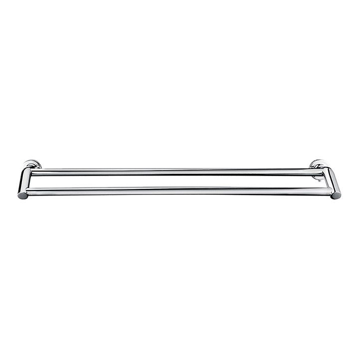 Double Classic Chrome Towel Bar Rail Bathroom