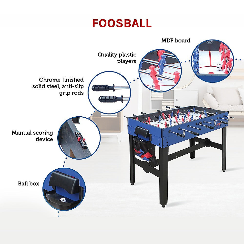 4FT 12-in-1 Combo Games Tables Foosball Soccer Basketball Hockey Pool Table Tennis