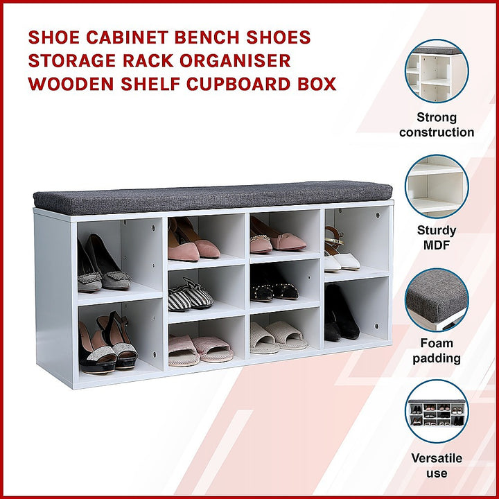 Shoe Cabinet Bench Shoes Storage Rack Organiser Wooden Shelf Cupboard Box