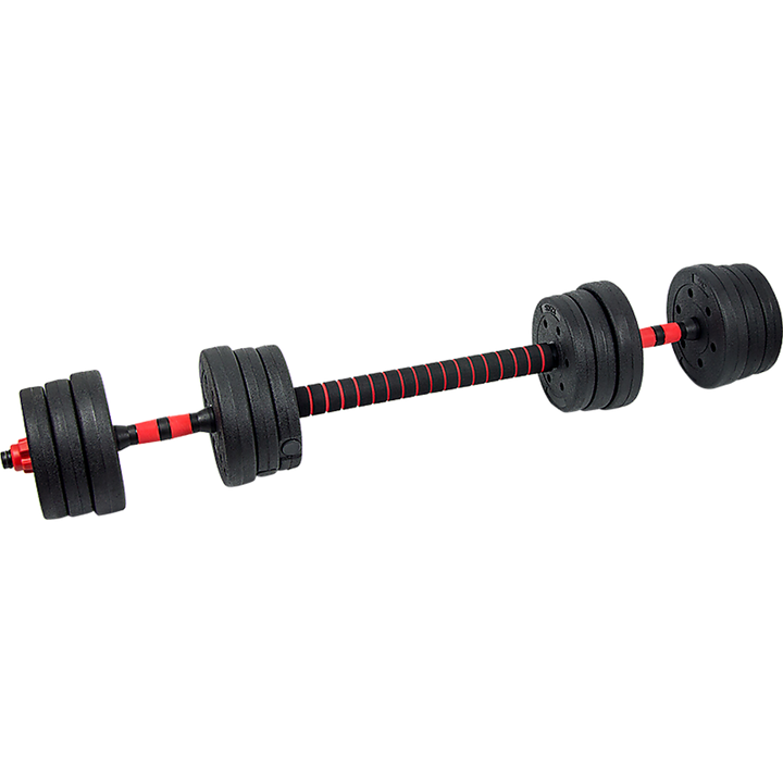 20kg Adjustable Rubber Dumbbell Set Barbell Home GYM Exercise Weights