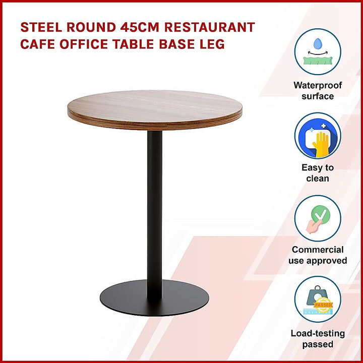 Steel Round 45cm Restaurant Cafe Office Table Base Leg