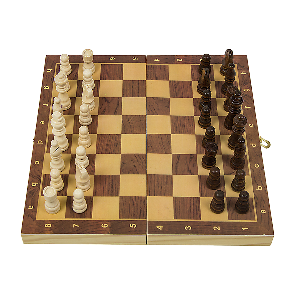 Chess Board Games Folding Large Chess Wooden Chessboard Set Wood Toy Gift