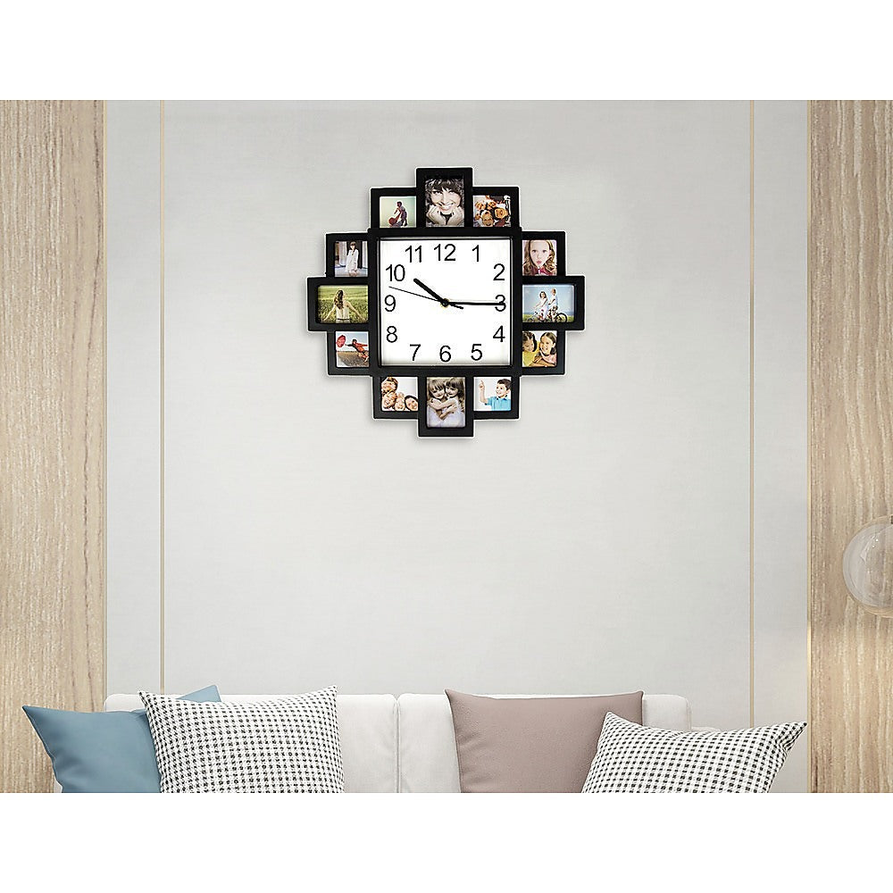 Photo Frame Clock Picture Collage 12Picture Display Photowall