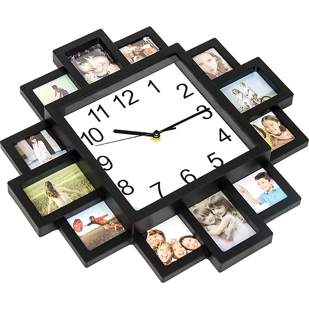 Photo Frame Clock Picture Collage 12Picture Display Photowall