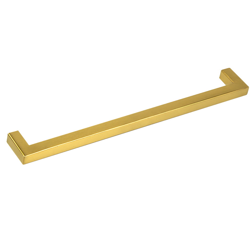 15x Brushed Brass Drawer Pulls Kitchen Cabinet Handles - Gold Finish 256mm