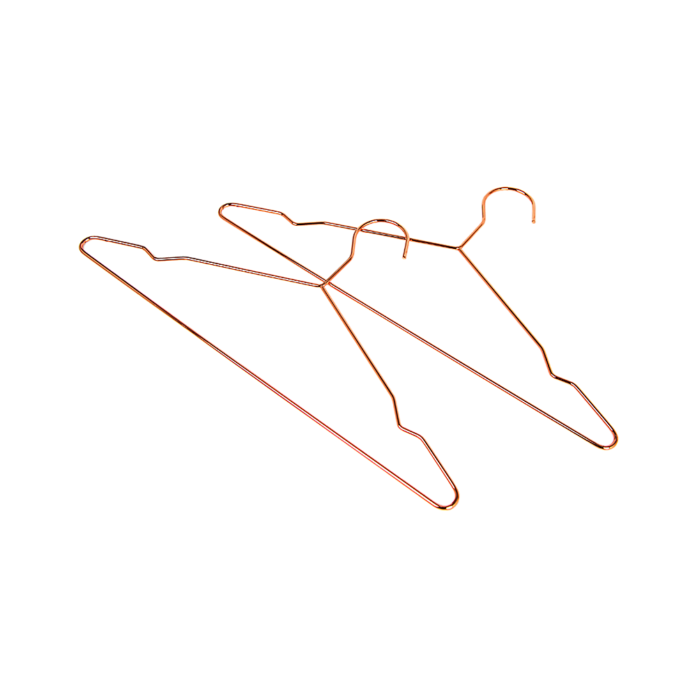 Adult 16.5" Rose Gold Shiny Metal Wire Coat Suit Top Clothes Hangers (60pc per set)