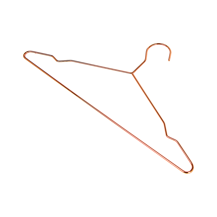 Adult 16.5" Rose Gold Shiny Metal Wire Coat Suit Top Clothes Hangers (60pc per set)