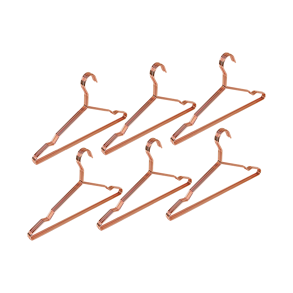 Adult 16.5" Rose Gold Shiny Metal Wire Coat Suit Top Clothes Hangers (60pc per set)