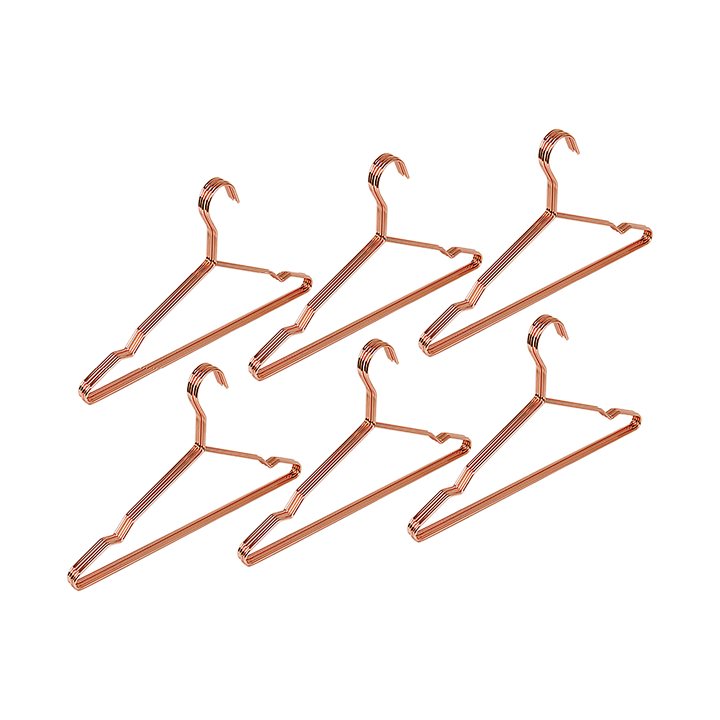 Adult 16.5" Rose Gold Shiny Metal Wire Coat Suit Top Clothes Hangers (60pc per set)