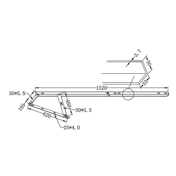 60" Bed Lift Hydraulic Mechanisms Kits For Space Saving Bed or Sofa Bed