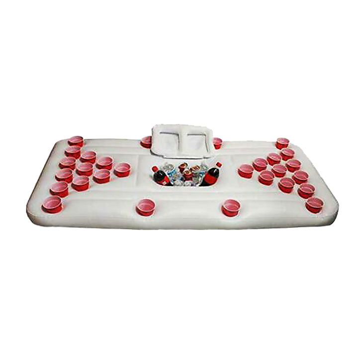 Big PVC Inflatable Beer Pong Raft Floating Pool Party Pong Game Table Lounge Toy