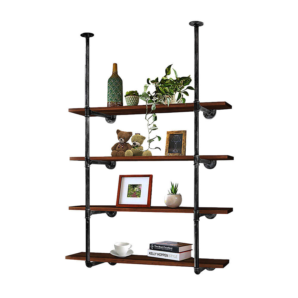 Wall Shelves Display Bookshelf Industrial DIY Pipe Shelf Rustic Brackets