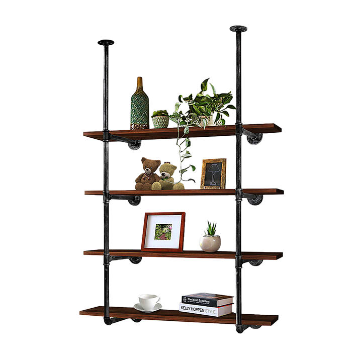 Wall Shelves Display Bookshelf Industrial DIY Pipe Shelf Rustic Brackets