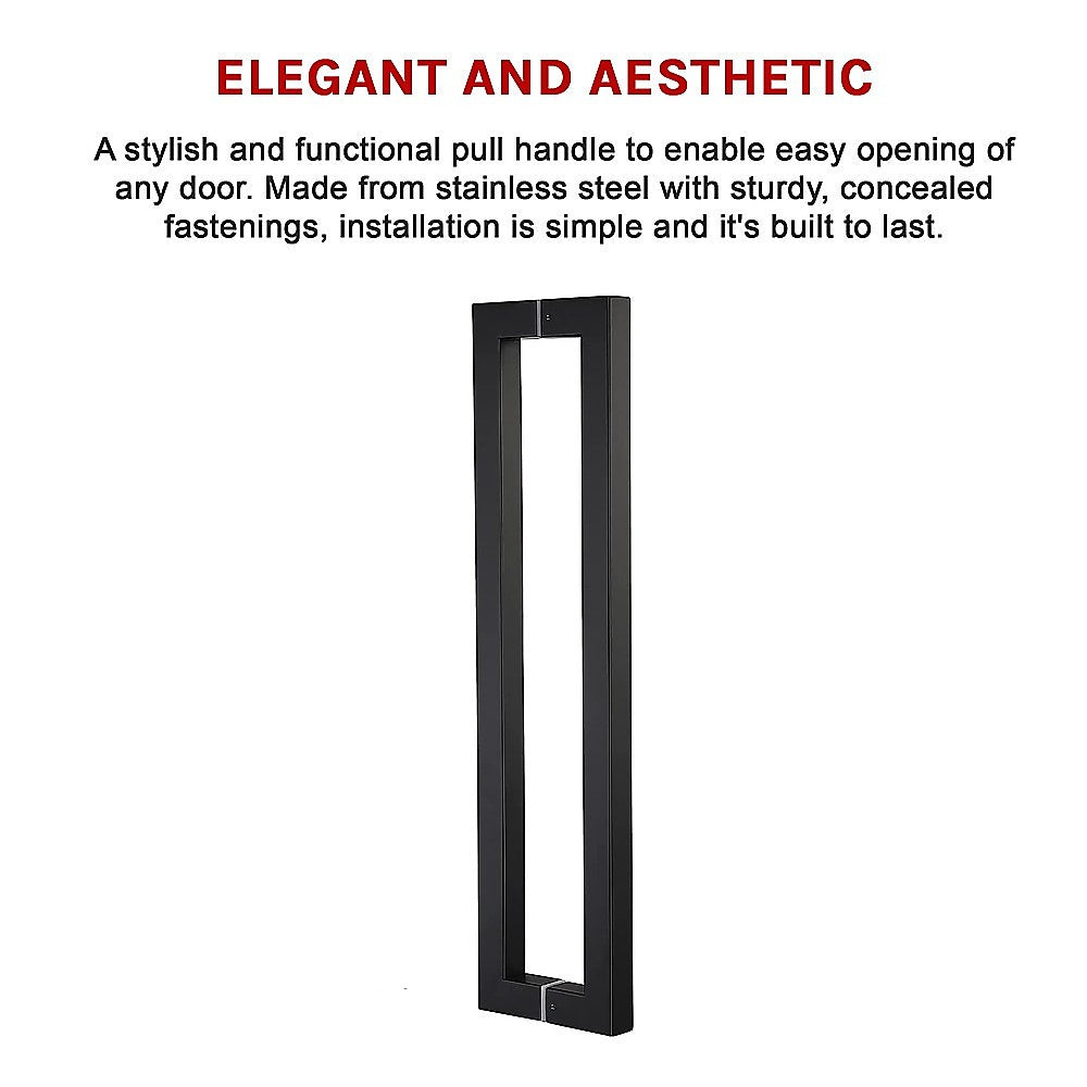 Entrance Door Pull Handle Matte Black 800mm