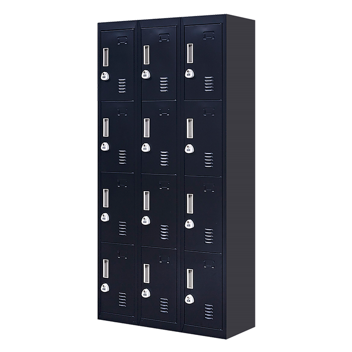 12-Door Locker for Office Gym Shed School Home Storage - 3-Digit Combination Lock