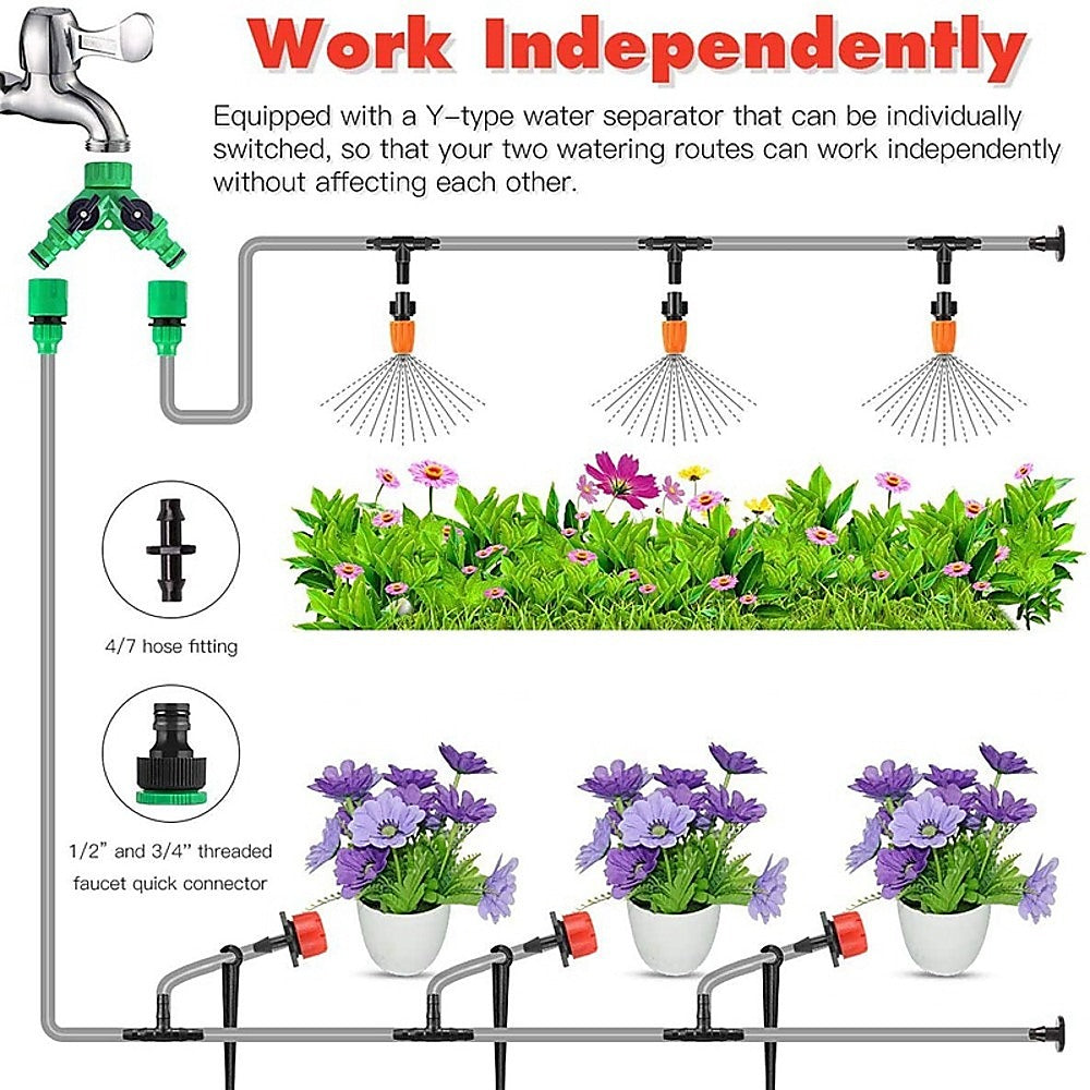 Drip Irrigation System Plant Self Garden Watering Hose Spray Kit