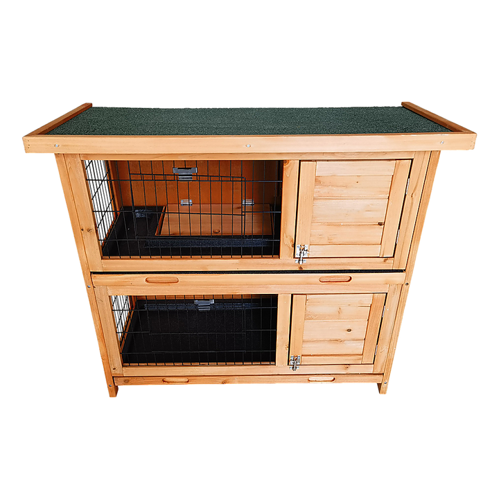 Large Rabbit Hutch with BASE Chicken Coop 2 Storey Guinea Pig Pet Cage House