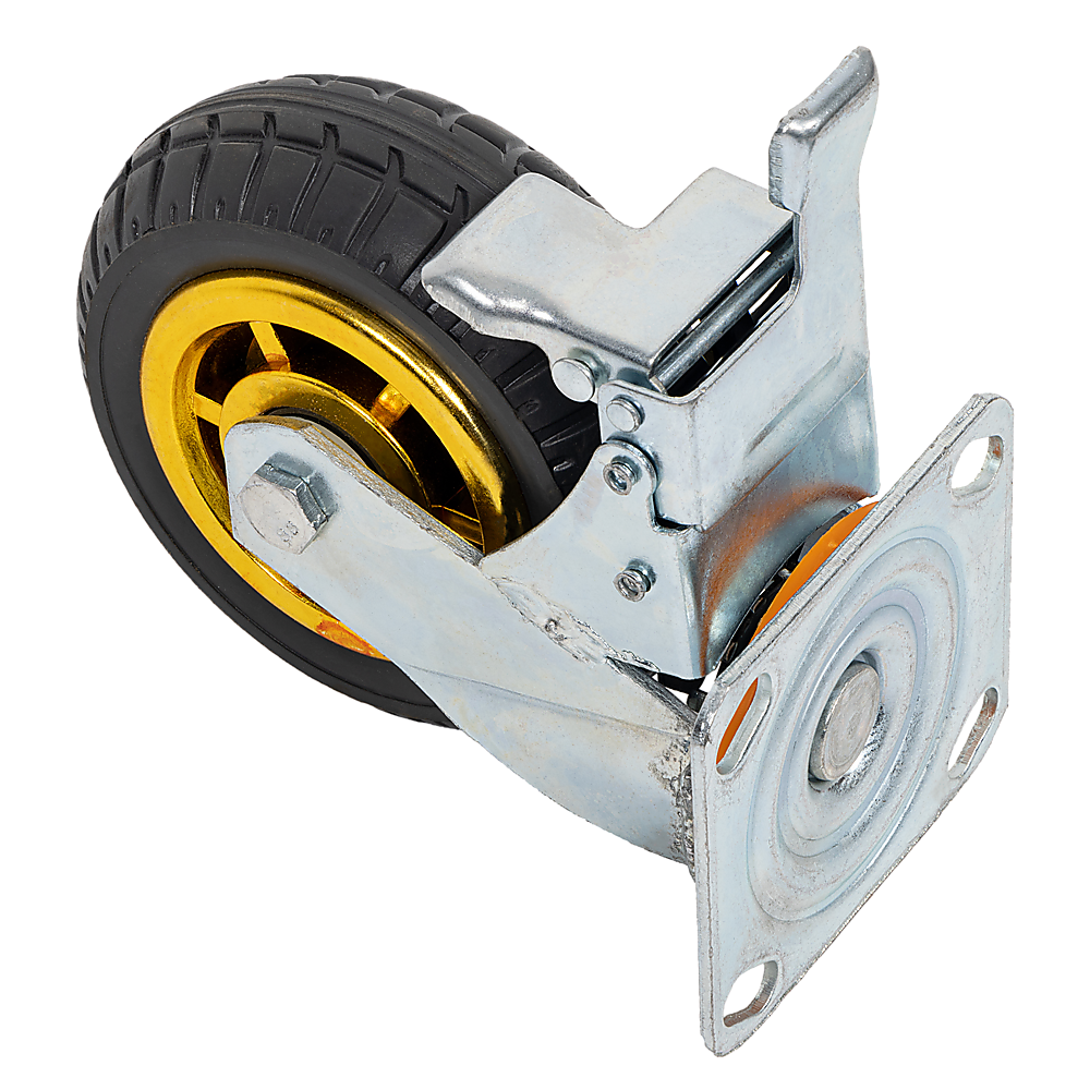 Castor Wheels 4 x 6" 150mm Swivel Silent Caster 2 Brakes 800KG