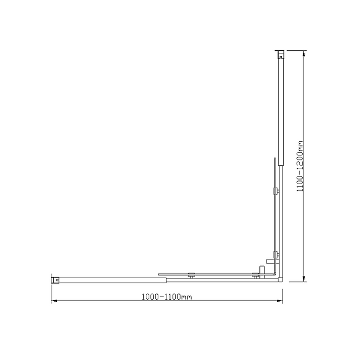 Adjustable 1100x1200mm Double Sliding Door Glass Shower Screen in Chrome