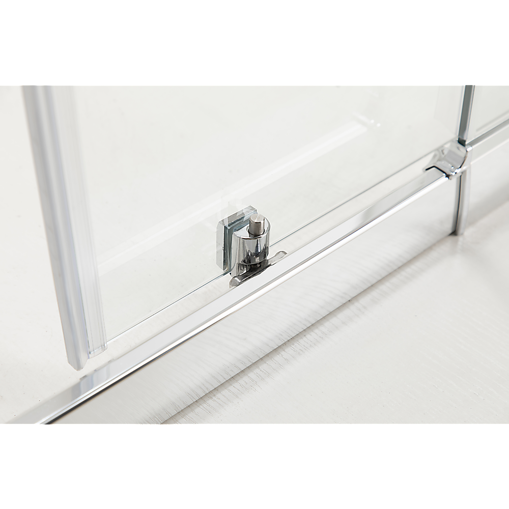 Adjustable 1500x920mm Single Door Corner Sliding Glass Shower Screen in Chrome