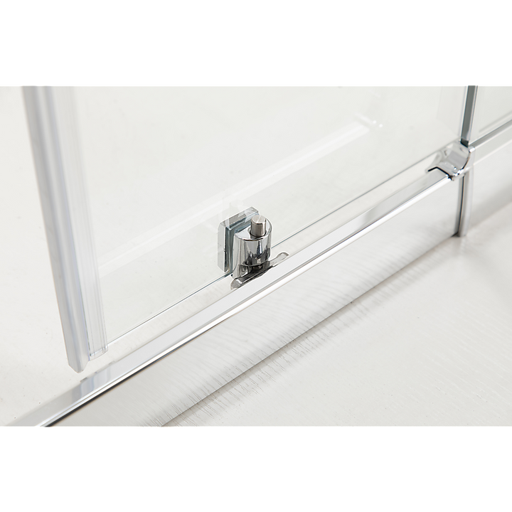 Adjustable 1500x920mm Single Door Corner Sliding Glass Shower Screen in Chrome