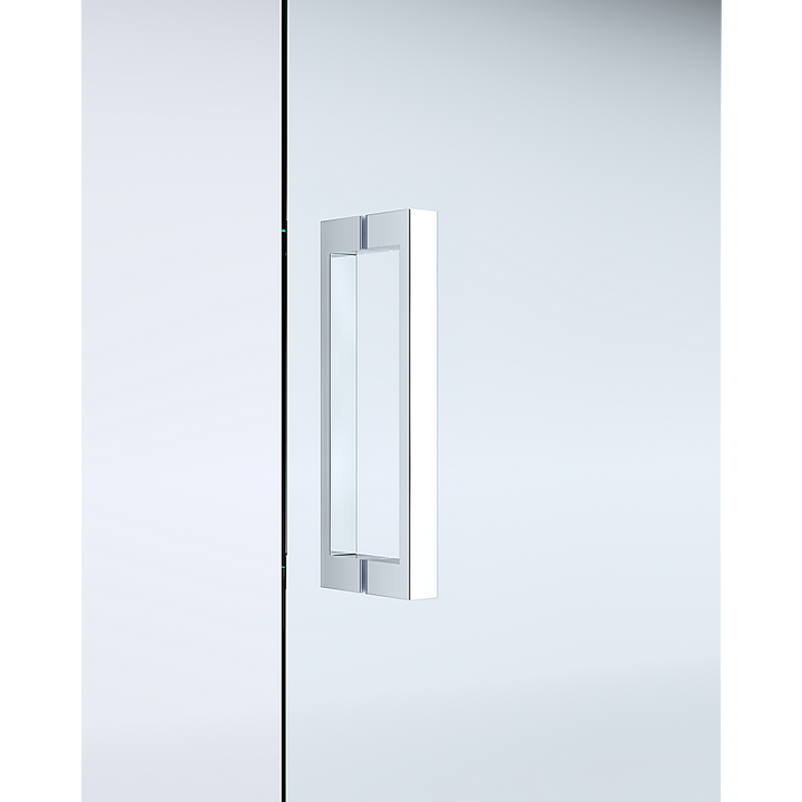 Adjustable 1500x800mm Single Door Corner Sliding Glass Shower Screen in Chrome