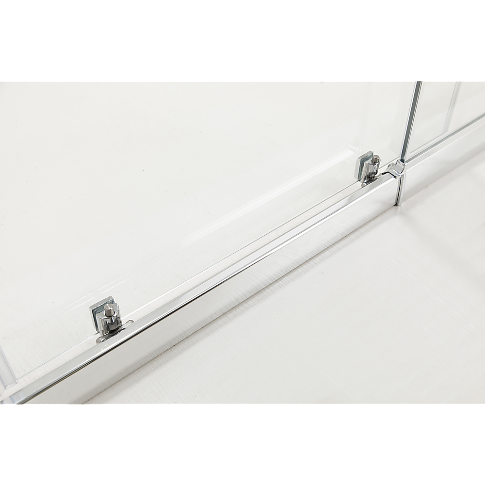 Adjustable 1300x920mm Single Door Corner Sliding Glass Shower Screen in Chrome