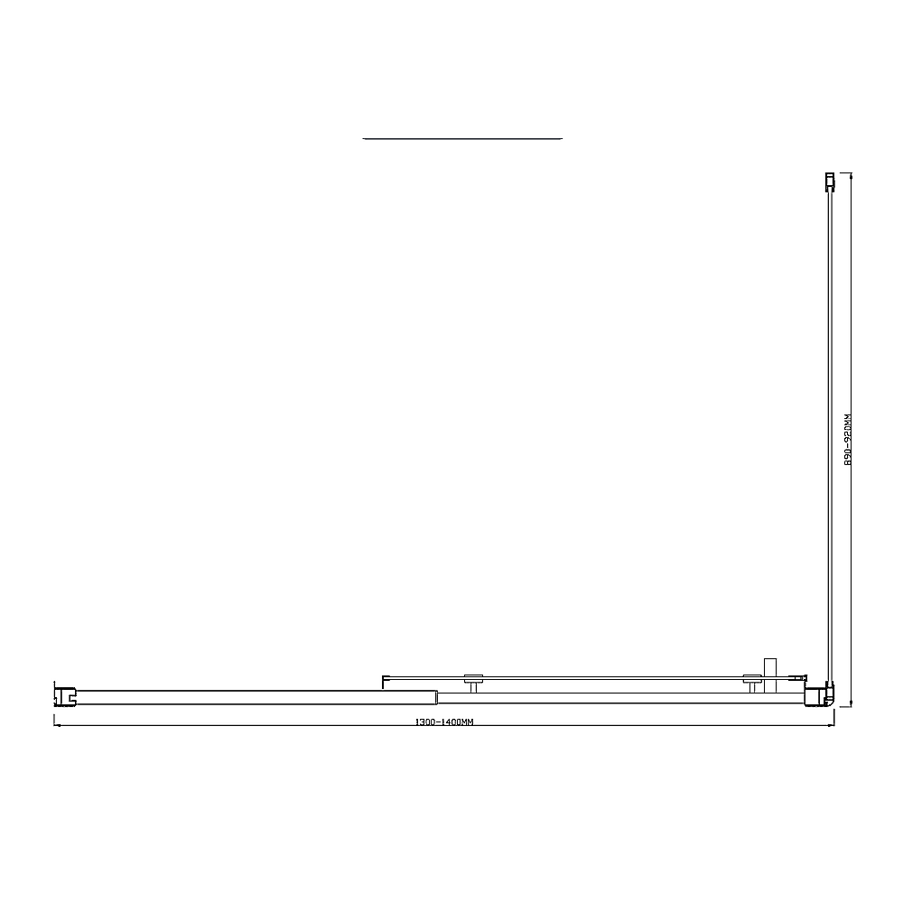 Adjustable 1400x920mm Single Door Corner Sliding Glass Shower Screen in Chrome