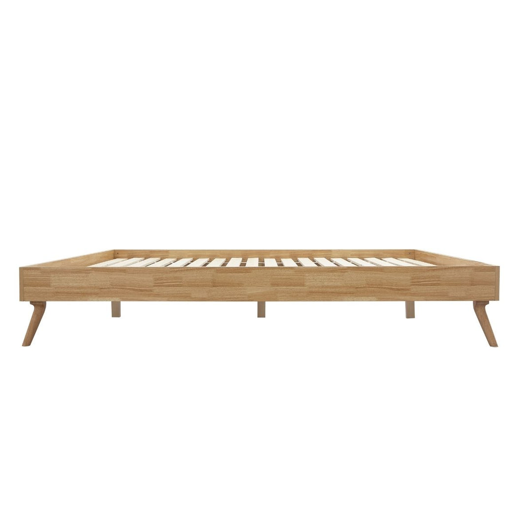 Natural Oak Ensemble Bed Frame Wooden Slat Double