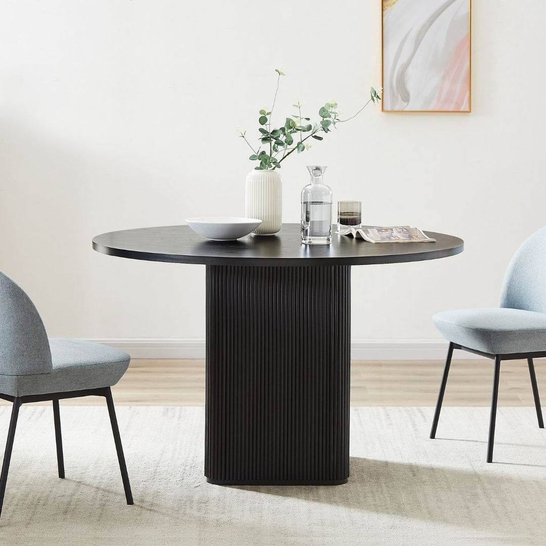 Tate 4 Seater Black Column Dining Table