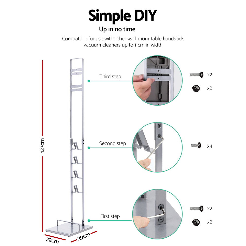 Artiss Freestanding Dyson Vacuum Cleaner Stand for V6 7 8 10 11 Silver