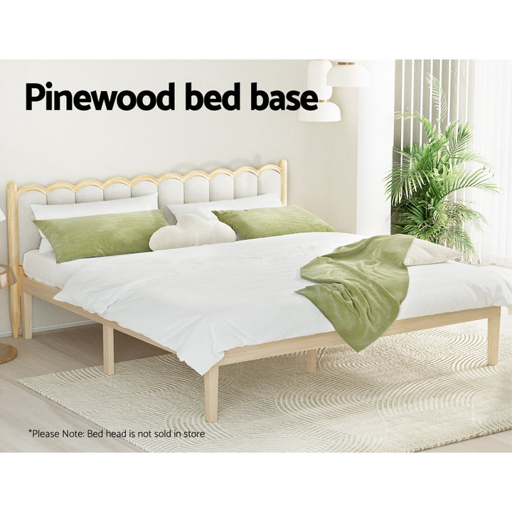 Artiss Bed Frame King Size Wooden Base Mattress Platform Timber Pine BRUNO