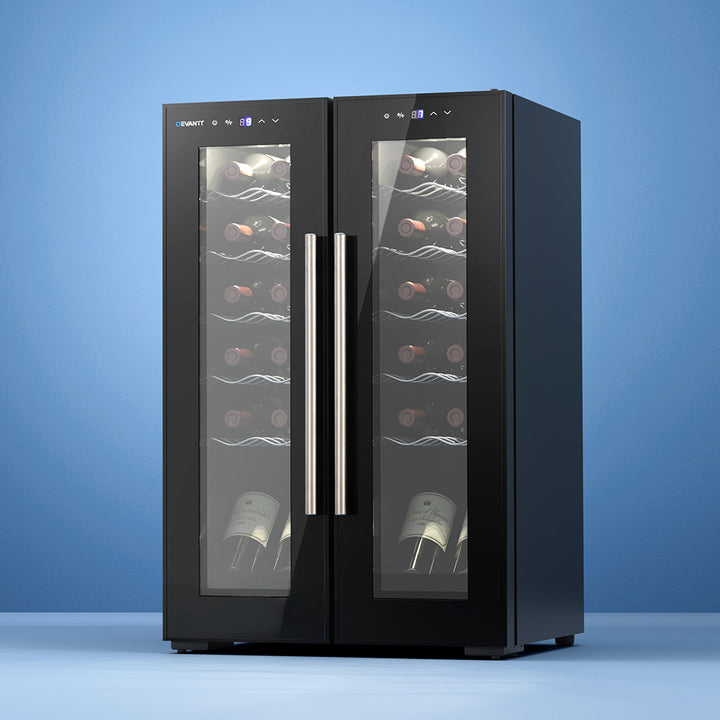 Devanti Wine Fridge Cooler Dual Zone 24 Bottles