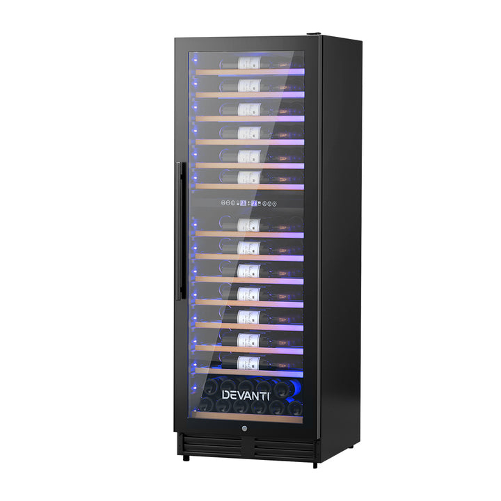 Devanti Wine Fridge Cooler Dual Zone 128 Bottles