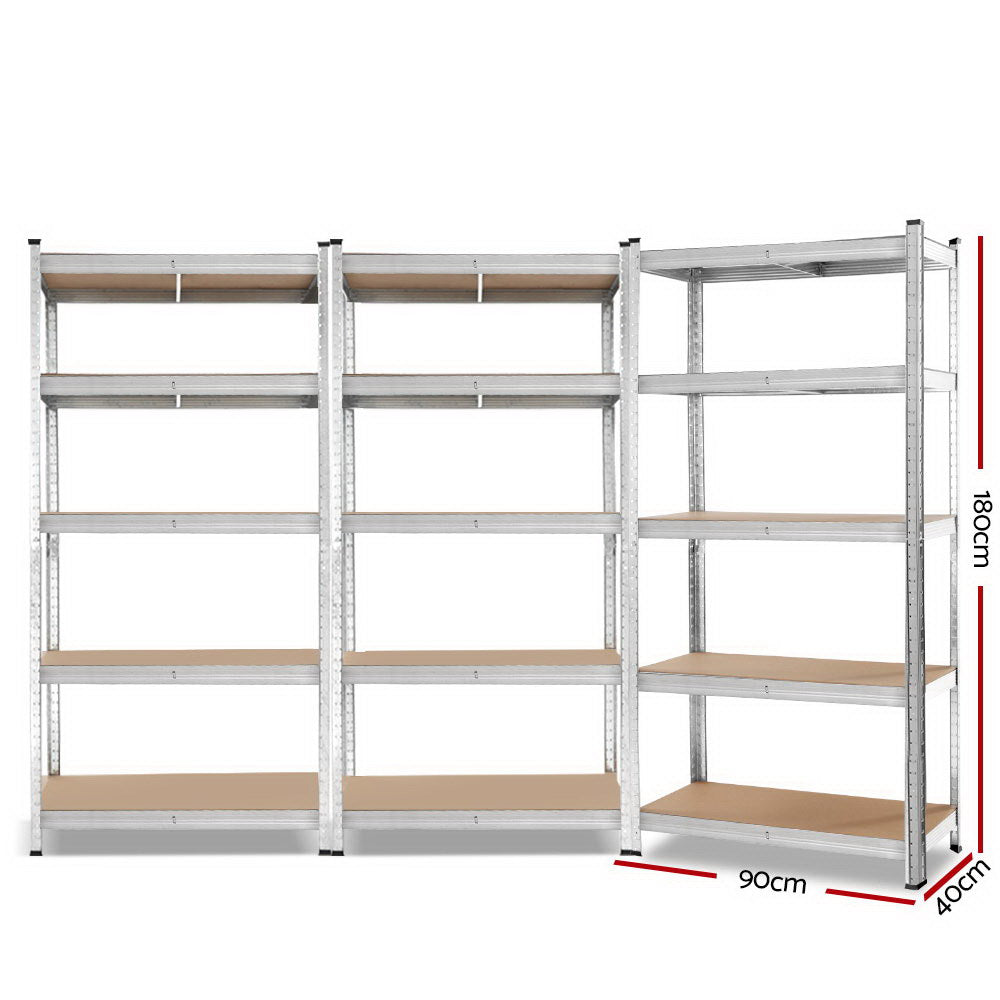 Giants 3x1.8M Warehouse Shelving Rack Racking Garage Metal Storage Shelves