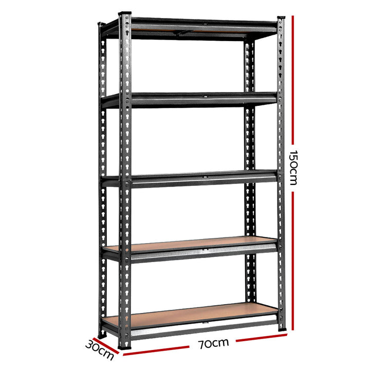 Giantz 5x1.5M Garage Shelving Warehouse Rack Pallet Racking Storage Charcoal