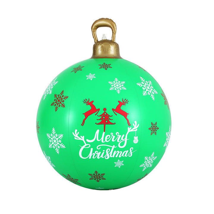 Jingle Jollys Christmas Inflatable Ball Bauble 60cm Outdoor Decoration Green