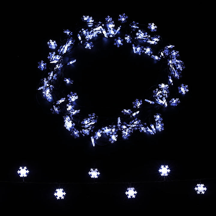 Jingle Jollys Christmas Lights 100 LED 10M String Light Snow Decorations