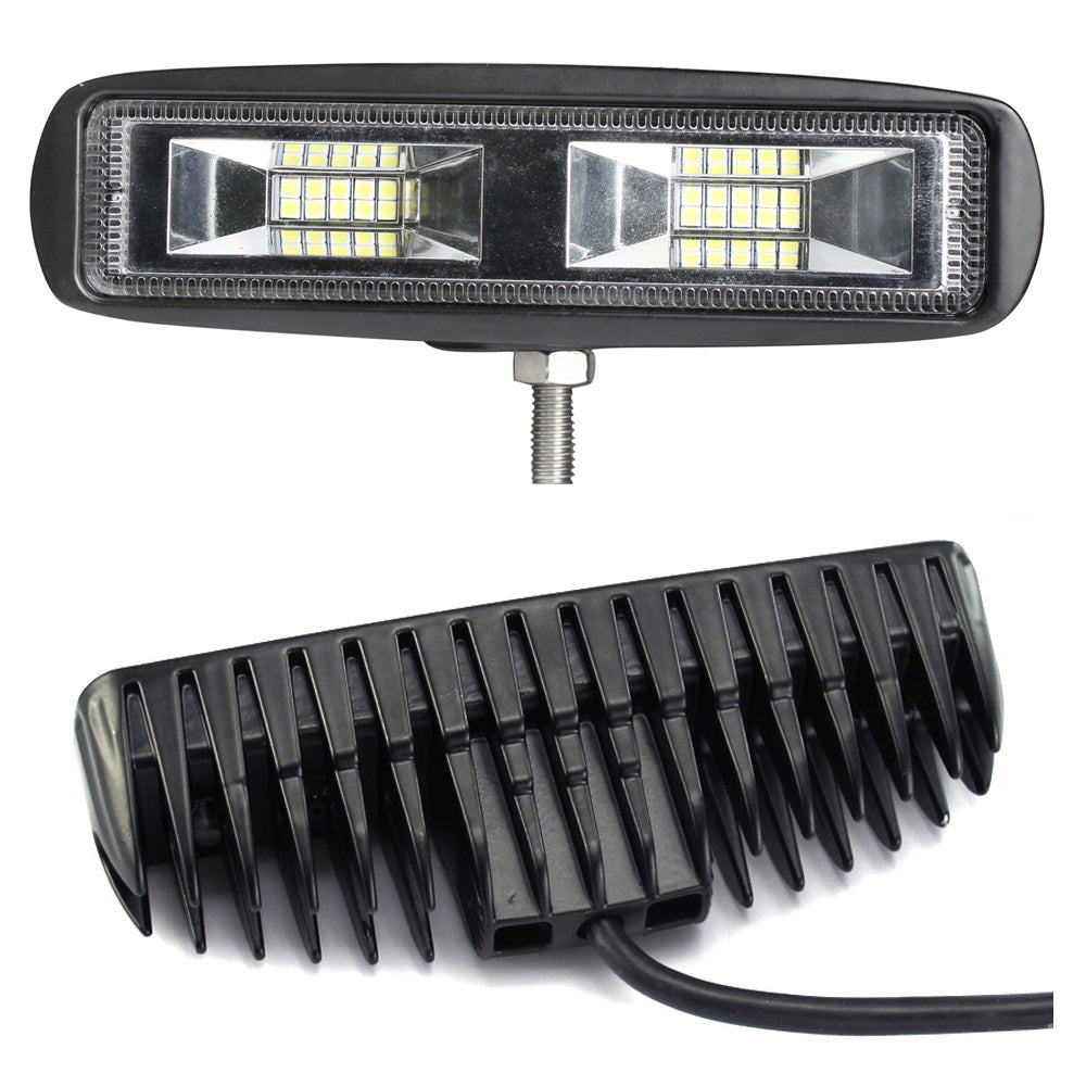 Pair 6inch 20w LED Work Driving Light Bar Ultra Flood Beam Lamp Reverse Offroad