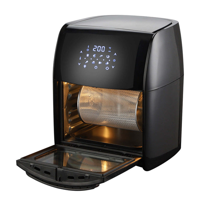 14L Digital Turbo Air Fryer Cooker w/ Rolling Cage/Rotisserie