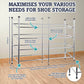 Home Master 4 Tier Shoe Rack Extendable Stainless Steel Structure 62cm-117cm