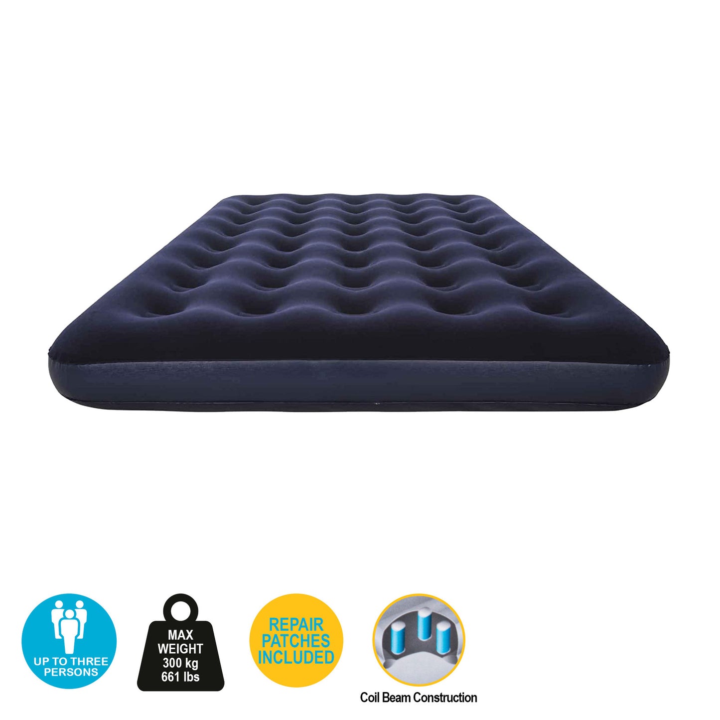 Bestway Queen Inflatable Air Bed Indoor/Outdoor Heavy Duty Durable Camping